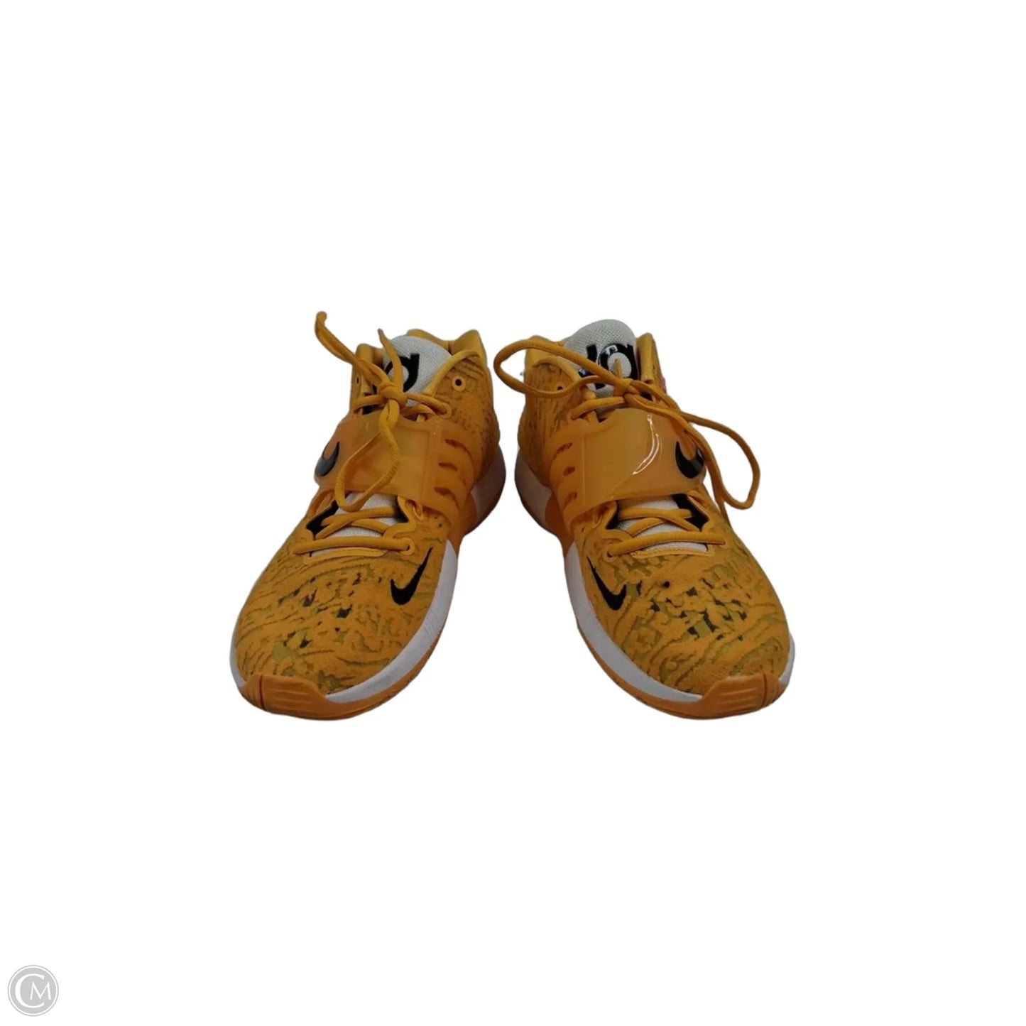 Shoes Athletic By Nike In White & Yellow, Size: 9.5