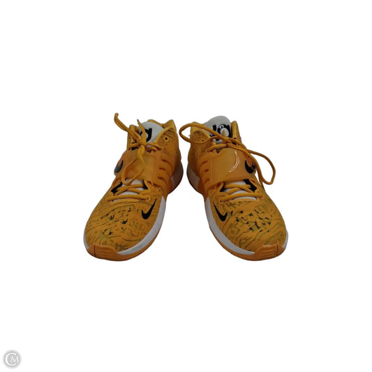Shoes Athletic By Nike In White & Yellow, Size: 9.5