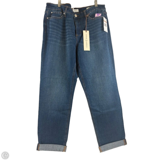 Jeans Straight By Vintage America In Blue Denim, Size: 12