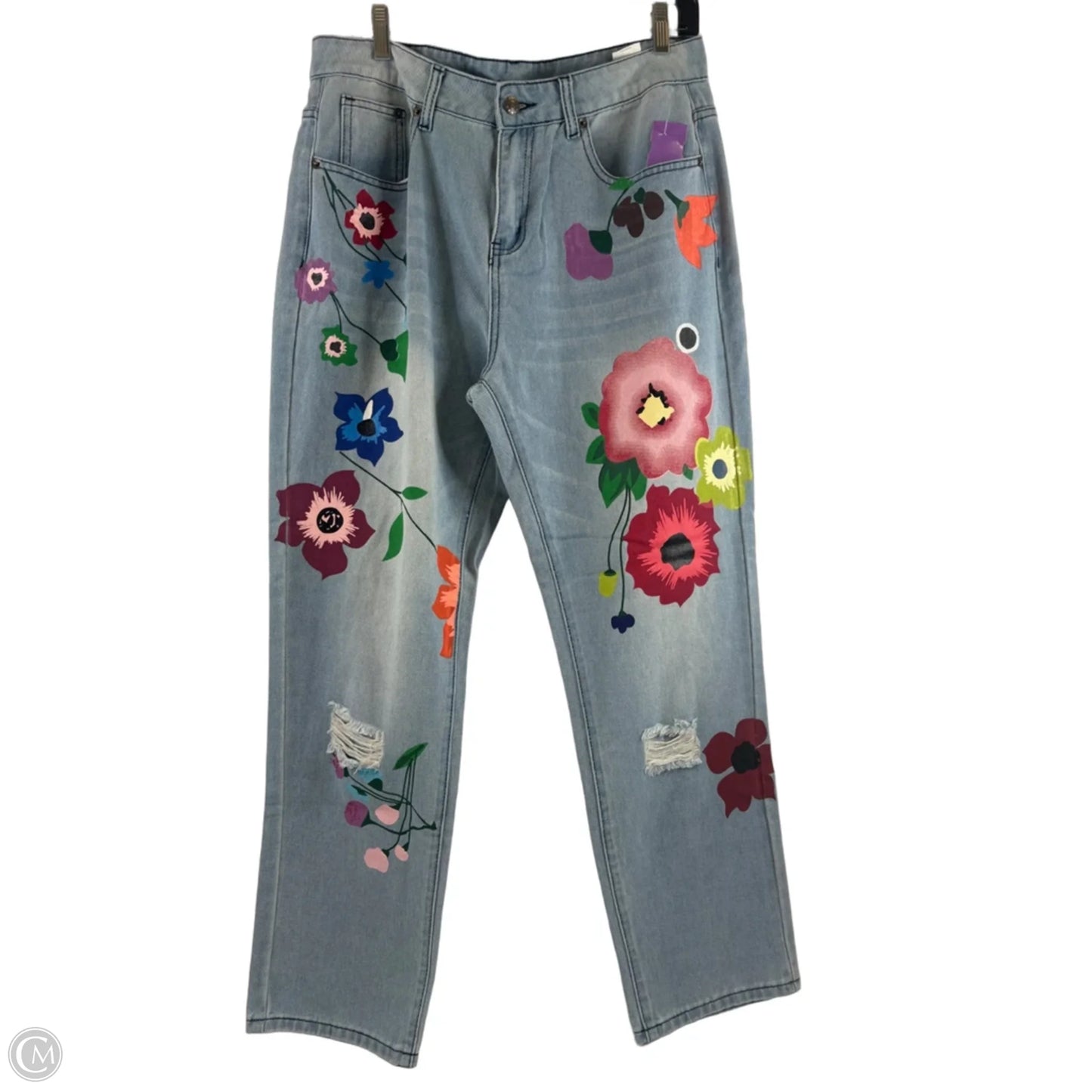 Jeans Straight By Clothes Mentor In Blue Denim, Size: 14