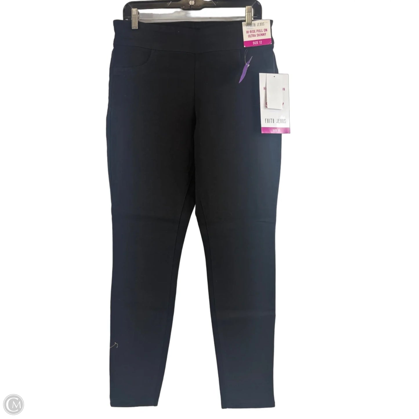Jeans Skinny By Clothes Mentor In Black Denim, Size: 12