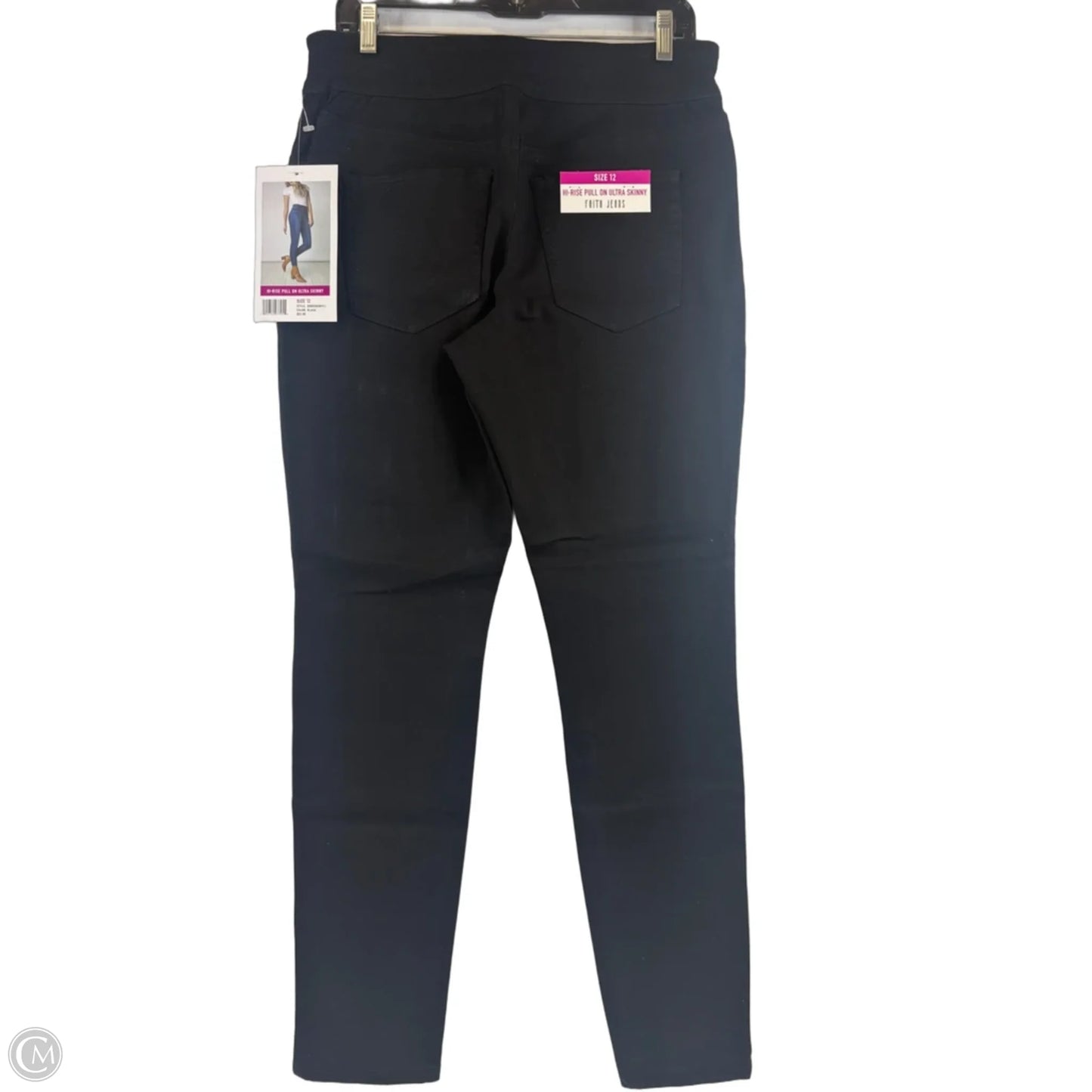 Jeans Skinny By Clothes Mentor In Black Denim, Size: 12