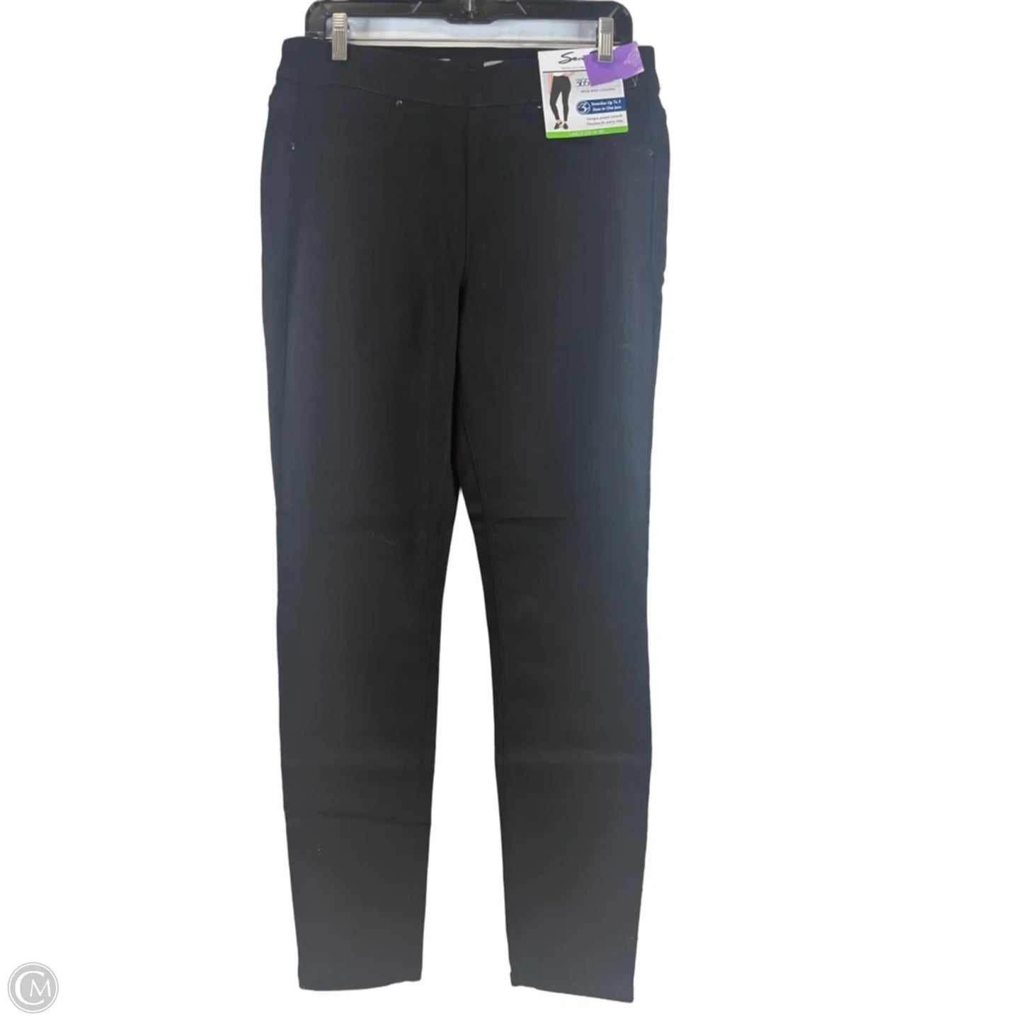 Jeans Skinny By Seven 7 In Black Denim, Size: 12