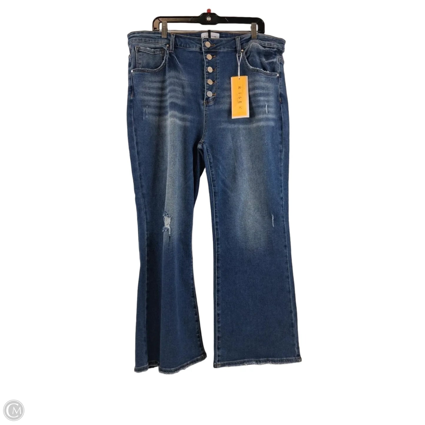 Jeans Flared By Risen In Blue Denim, Size: 24