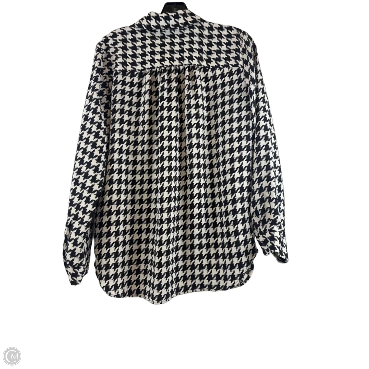 Top Long Sleeve By Ann Taylor In Black & White, Size: S