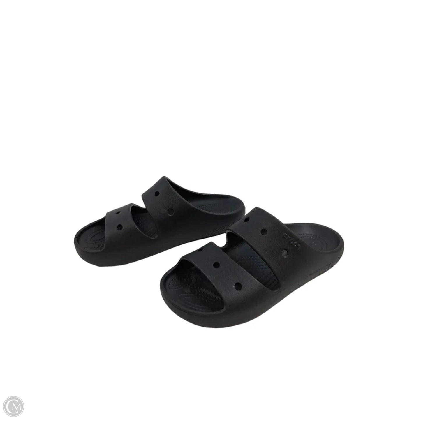 Sandals Flats By Crocs In Black, Size: 9
