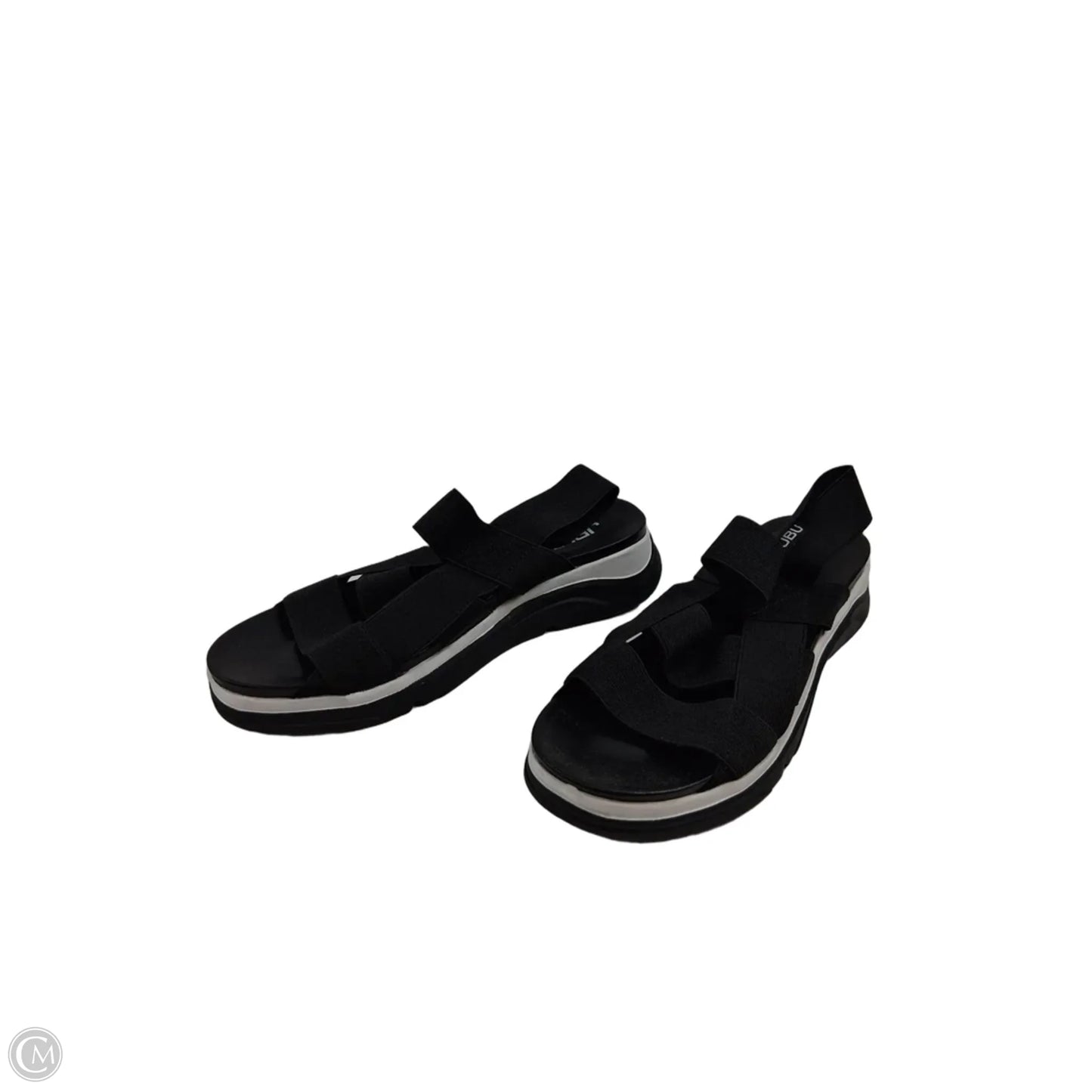 Sandals Heels Wedge By Jbu By Jambu In Black, Size: 9.5