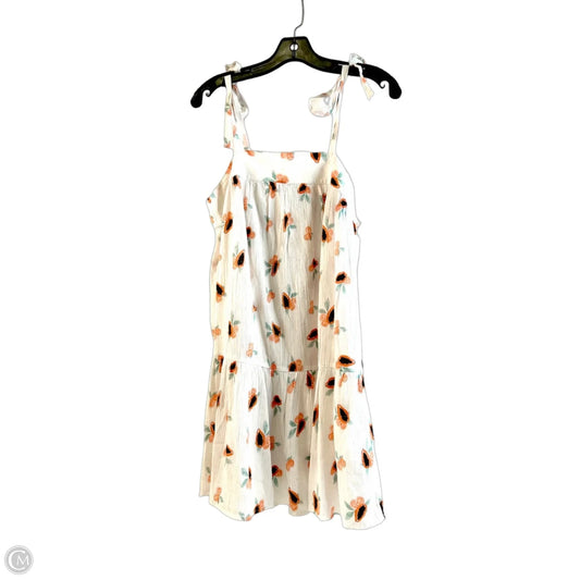 Swimwear Cover-up By Loft In Orange & White, Size: S