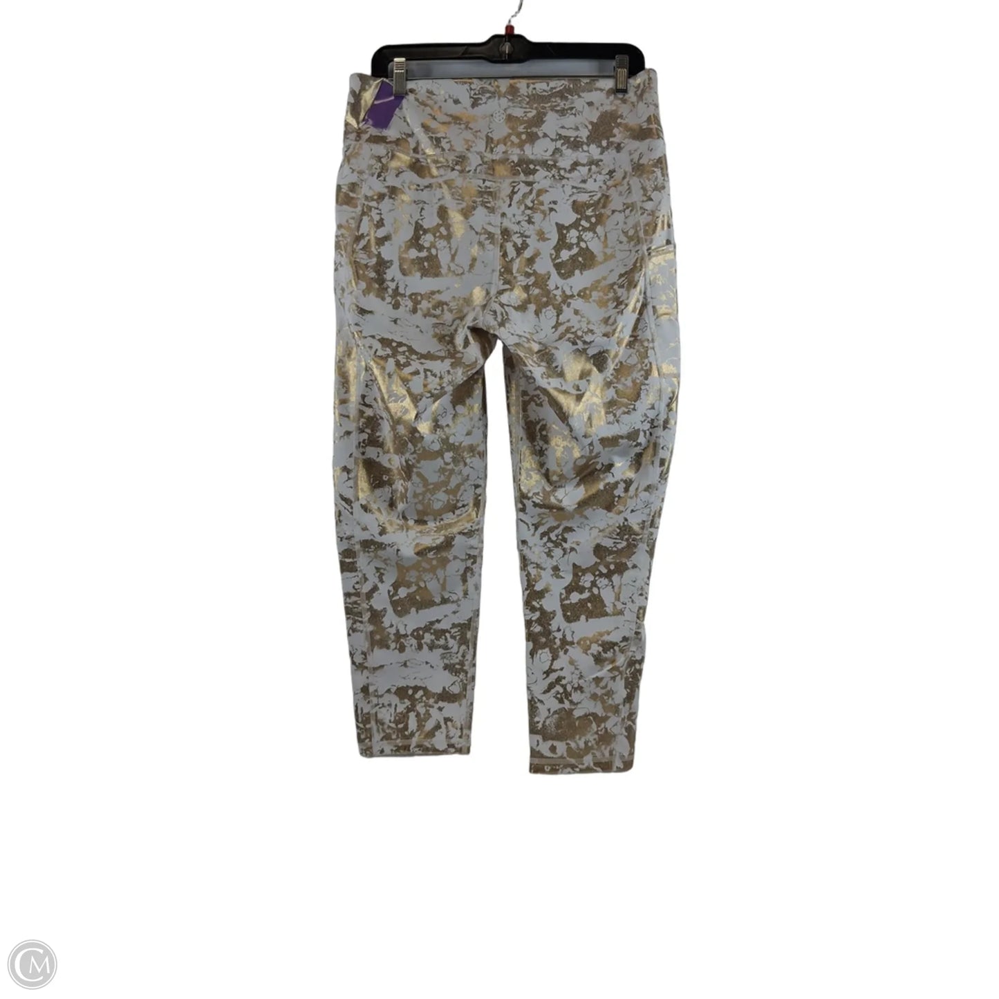 Pants Designer By Lilly Pulitzer In Gold & White, Size: Xl