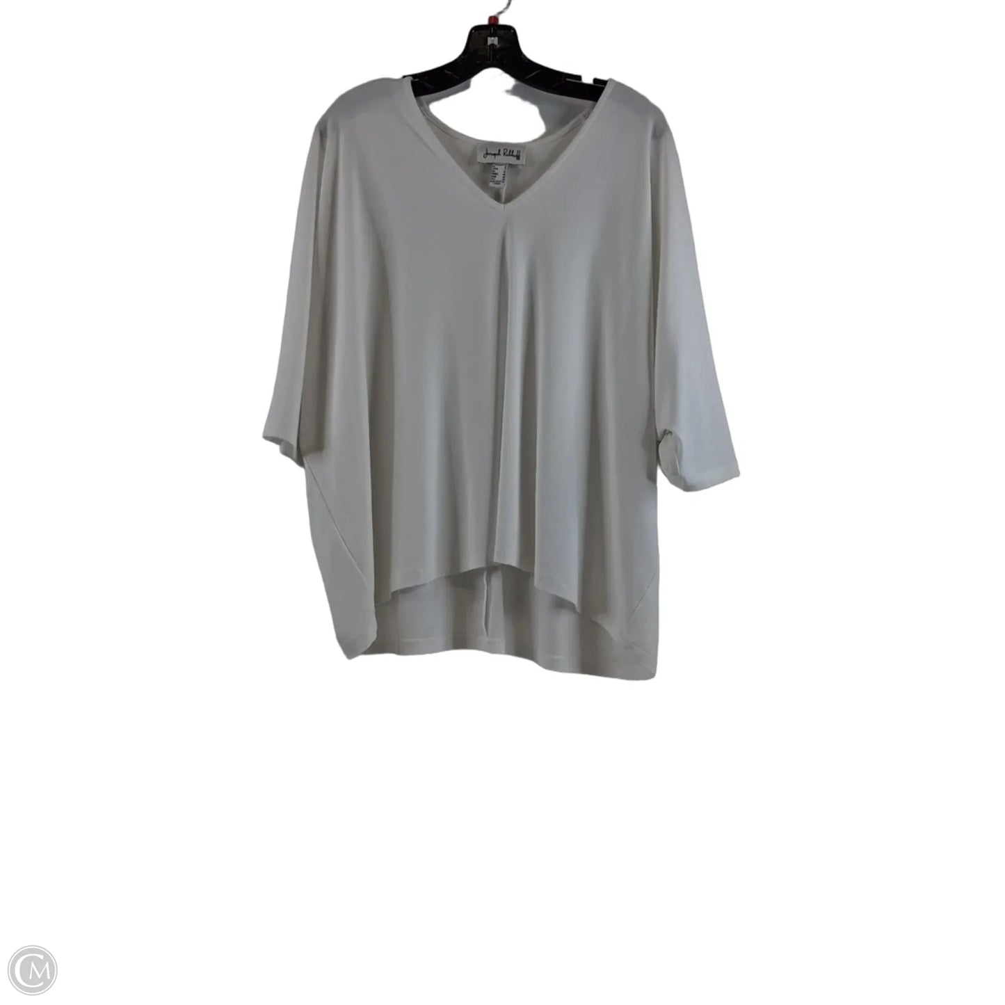 Top Short Sleeve By Joseph Ribkoff In White, Size: Xl