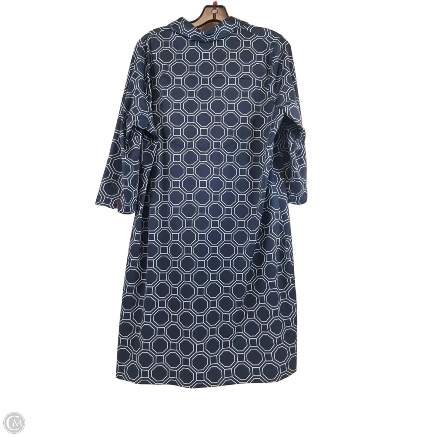 Dress Casual Midi By Gretchen Scott In Blue & White, Size: Xxl
