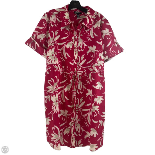 Dress Casual Midi By H For Halston In Red & White, Size: L