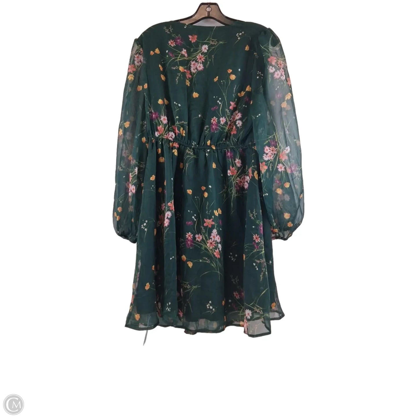 Dress Casual Midi By Cupshe In Green & Pink, Size: L