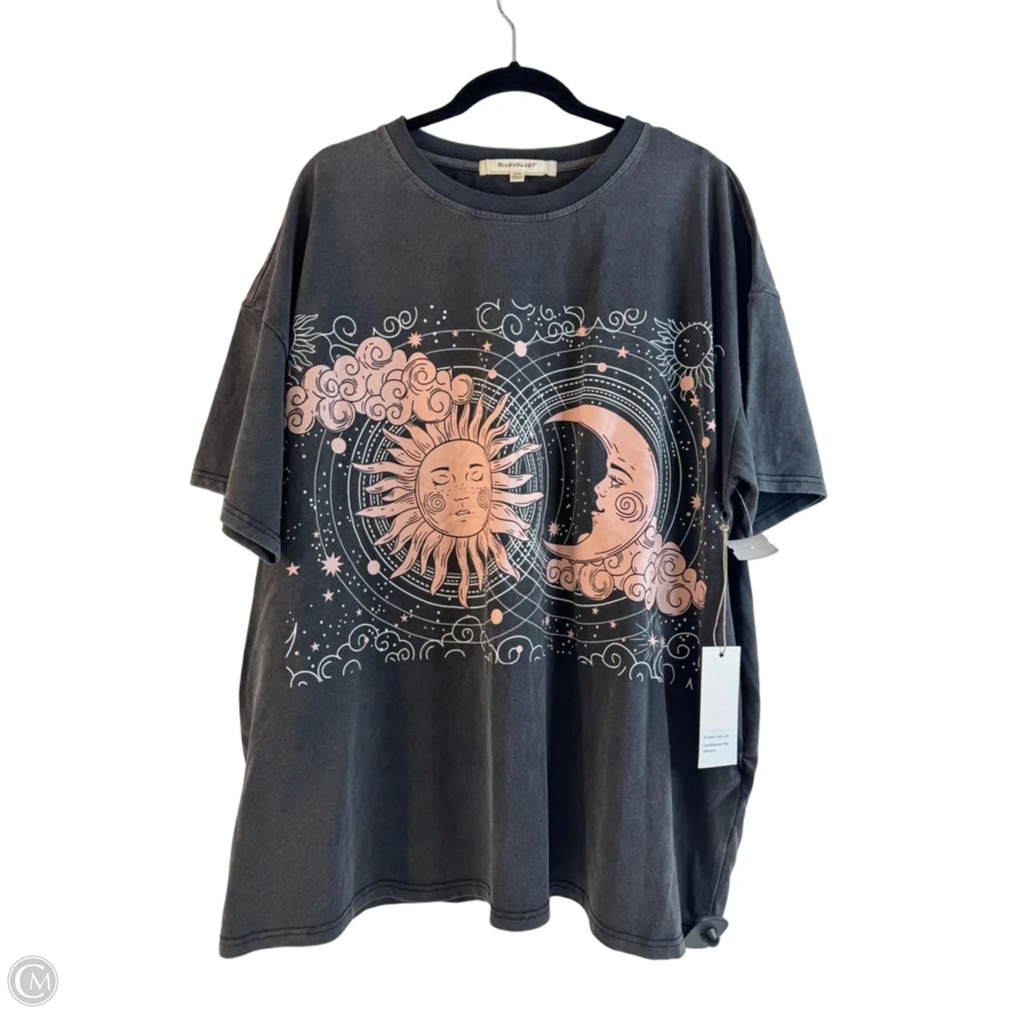 Top Short Sleeve By Clothes Mentor In Blue & Pink, Size: M