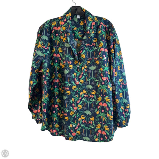 Top Long Sleeve By Old Navy In Tropical Print, Size: L