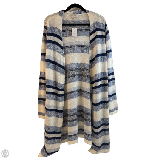 Cardigan By Christopher And Banks In Blue & White, Size: Xl