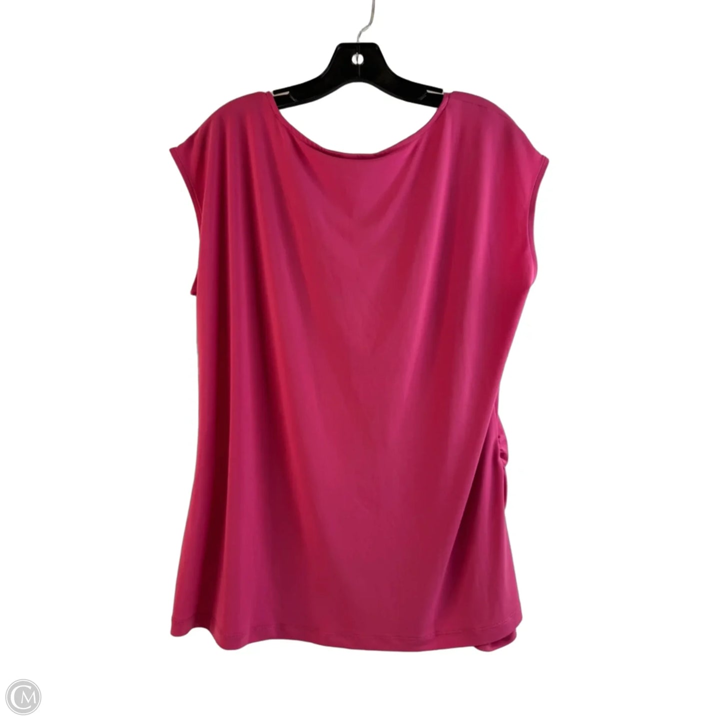 Top Short Sleeve Basic By Christopher And Banks In Pink, Size: Xl