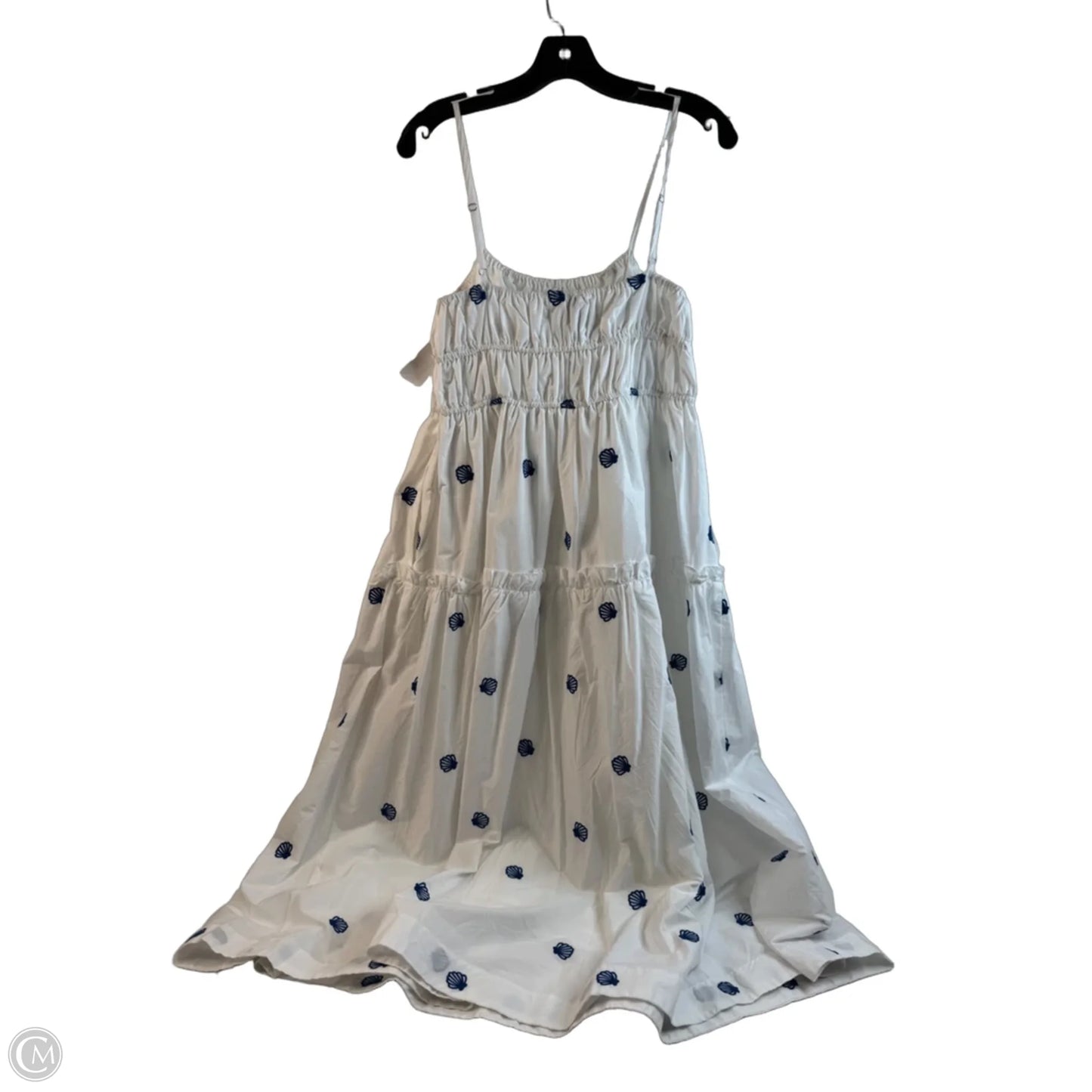 Dress Casual Maxi By Joie In Blue & White, Size: L