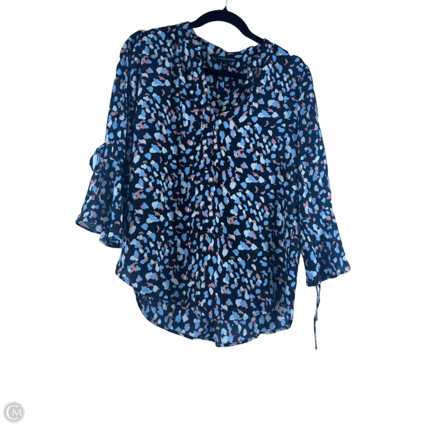 Top 3/4 Sleeve By 41 Hawthorn In Black & Blue, Size: S