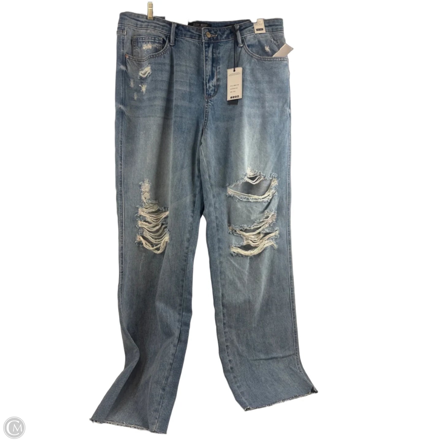 Jeans Straight By Judy Blue In Blue Denim, Size: 14