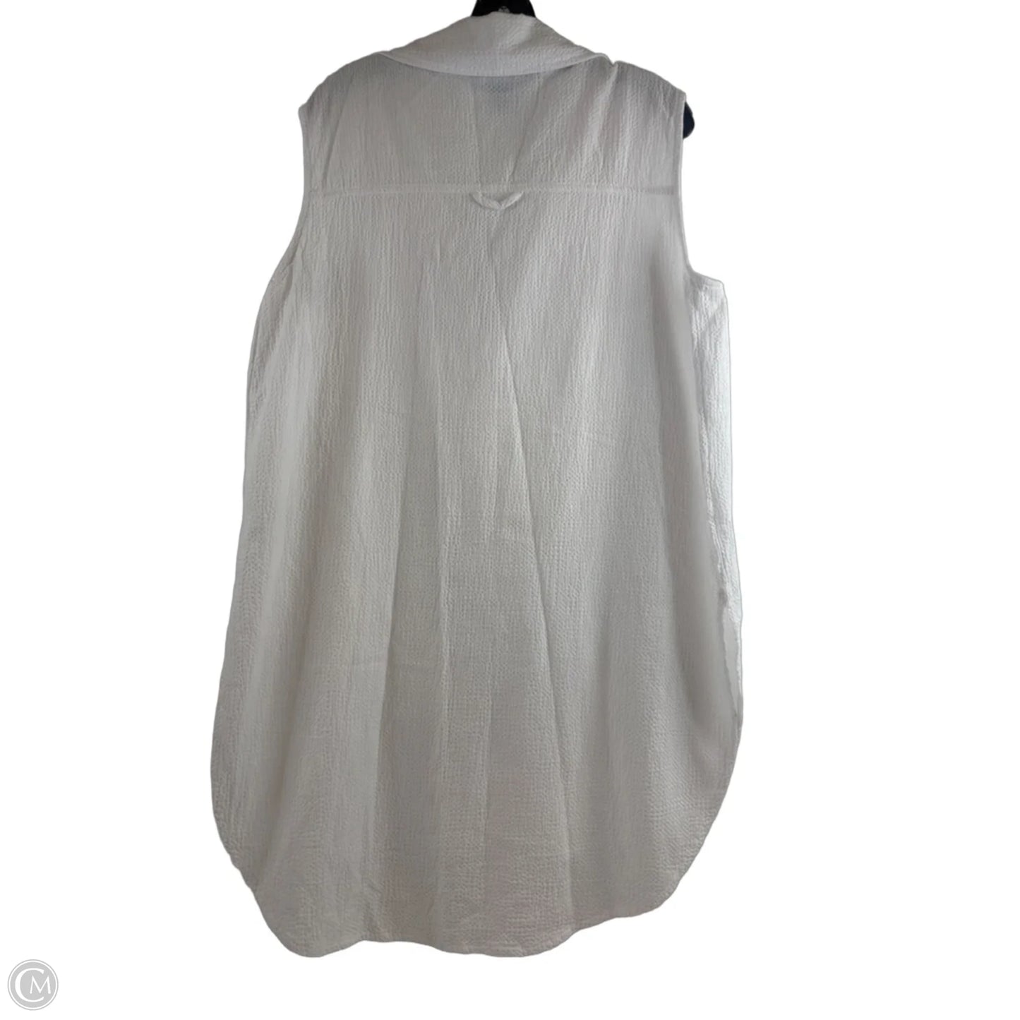 Tunic Sleeveless By Focus In White, Size: L