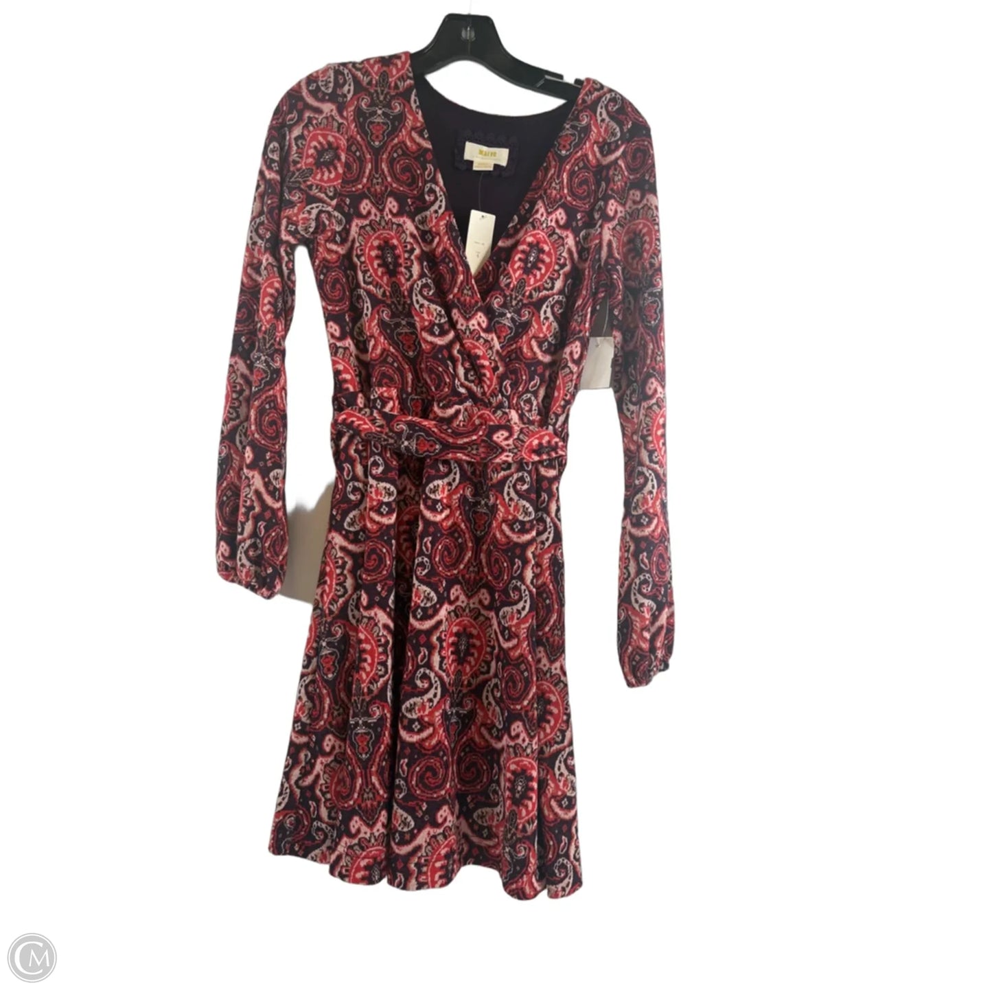 Dress Casual Midi By Maeve In Orange & Purple, Size: S