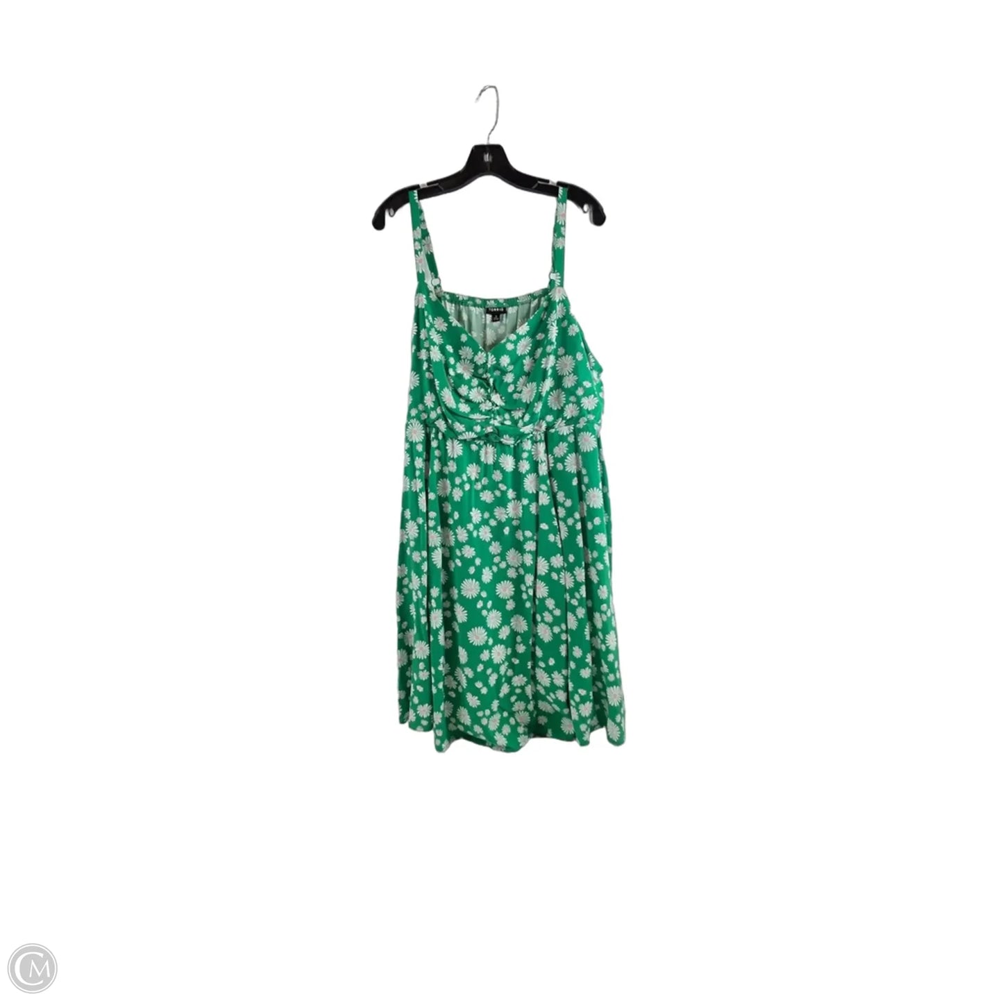 Dress Casual Short By Torrid In Green & White, Size: 2x