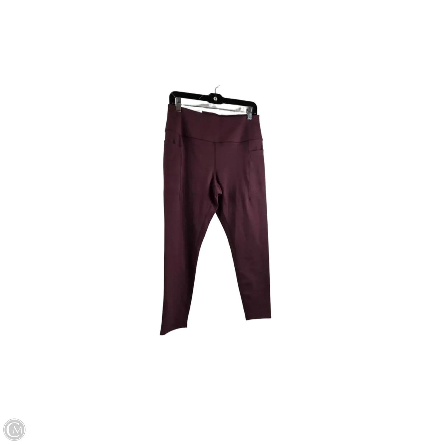 Athletic Leggings By Danskin In Maroon, Size: L