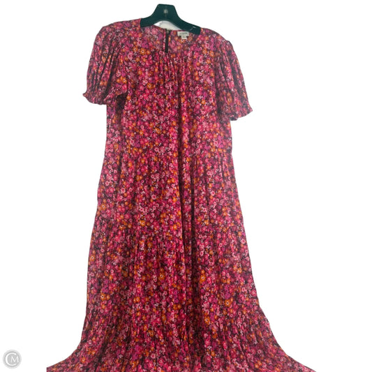 Dress Casual Maxi By J. Crew In Pink & Purple, Size: M