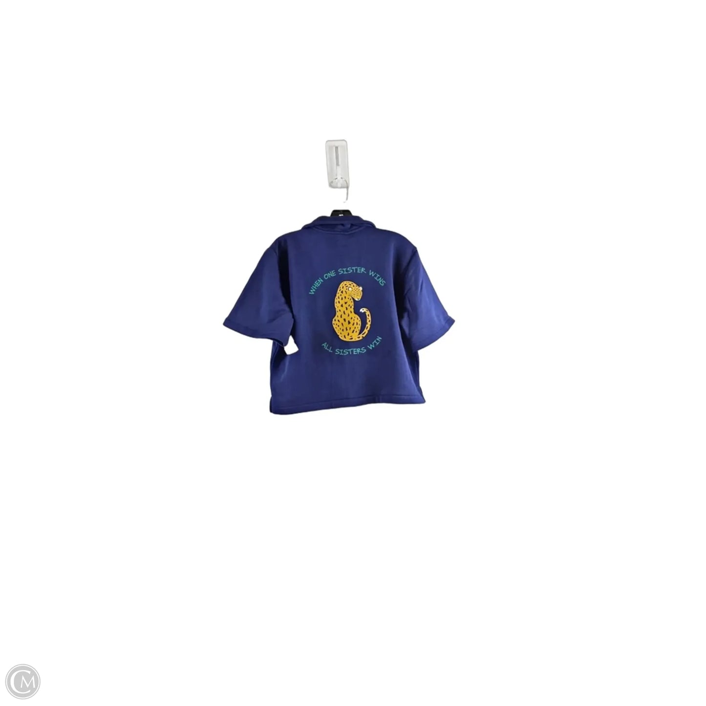 Top Short Sleeve By Clothes Mentor In Navy, Size: S