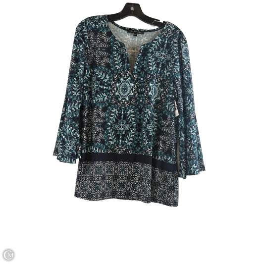 Top Long Sleeve By Zac And Rachel In Blue, Size: L