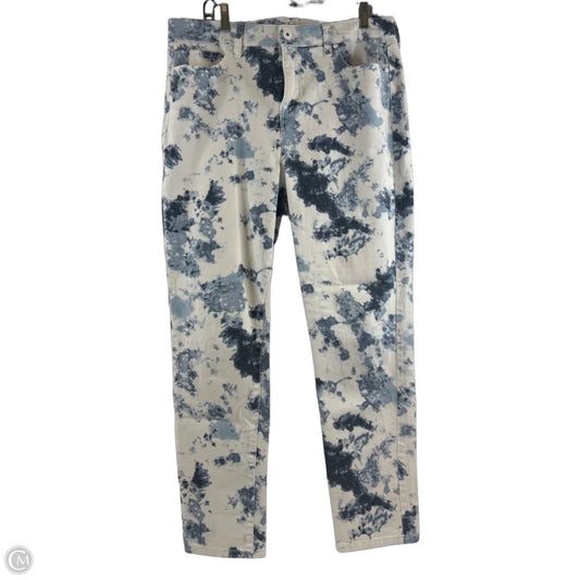 Jeans Straight By Style And Company In Blue & White, Size: 14