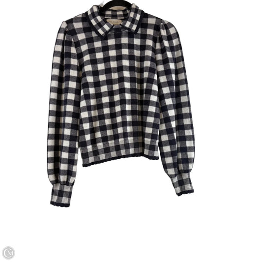 Sweater By Free Assembly In Blue & White, Size: M