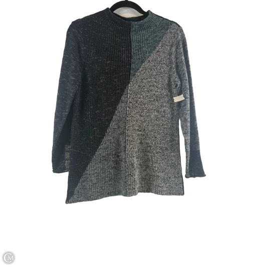 Sweater By Nic + Zoe In Black & Blue, Size: Sp