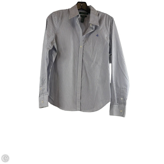 Top Long Sleeve By Lauren By Ralph Lauren In Striped Pattern, Size: Xs