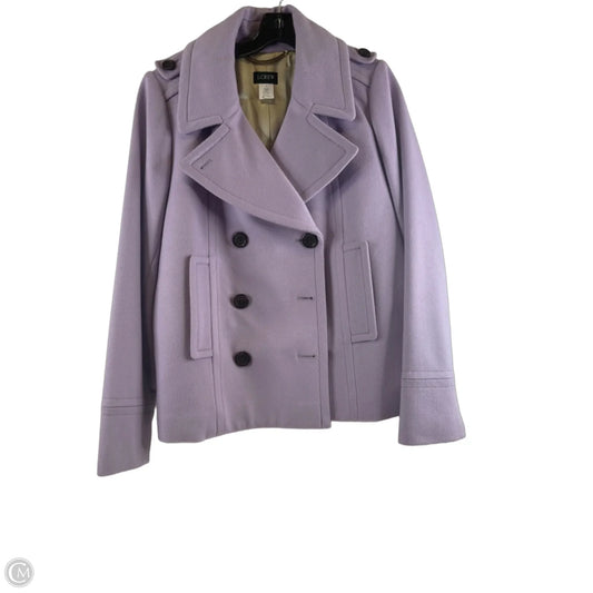 Coat Peacoat By J. Crew In Purple, Size: L