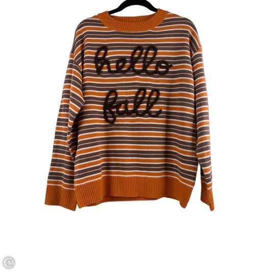 Sweater By Haptics In Brown & Orange, Size: S