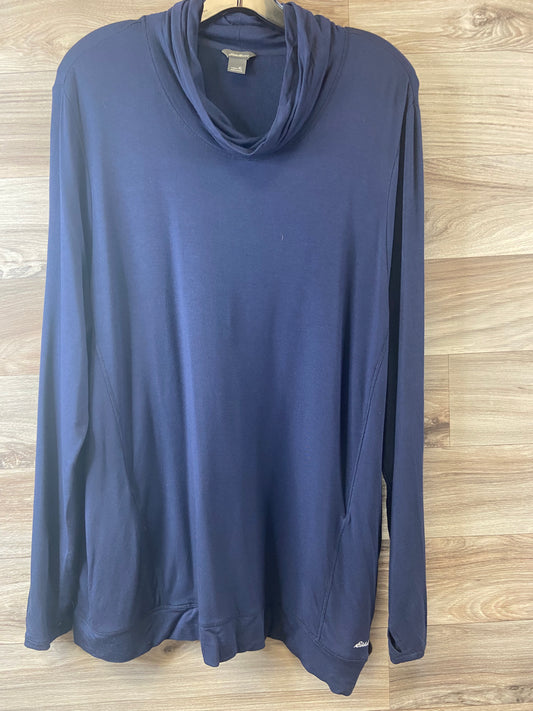 Athletic Top Long Sleeve Collar By Eddie Bauer O  Size: Xl